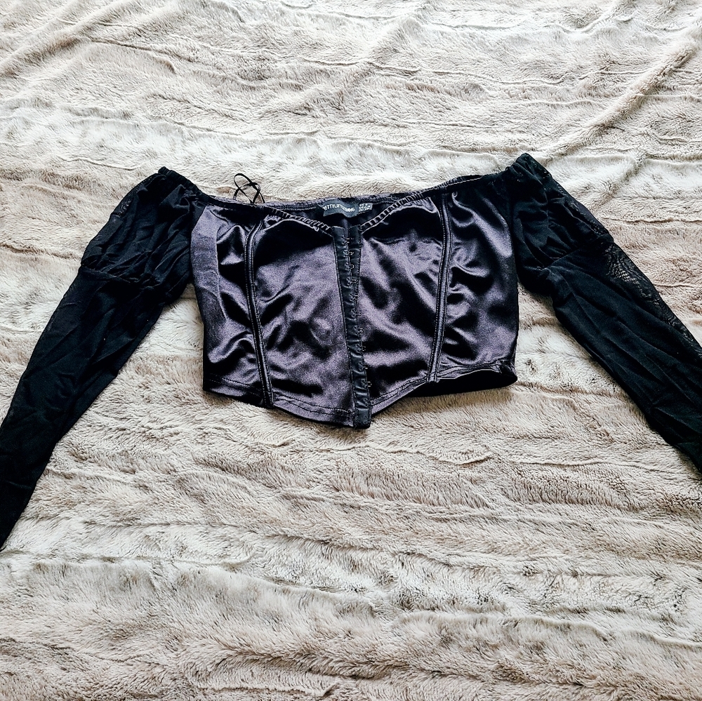 Black corset shirt